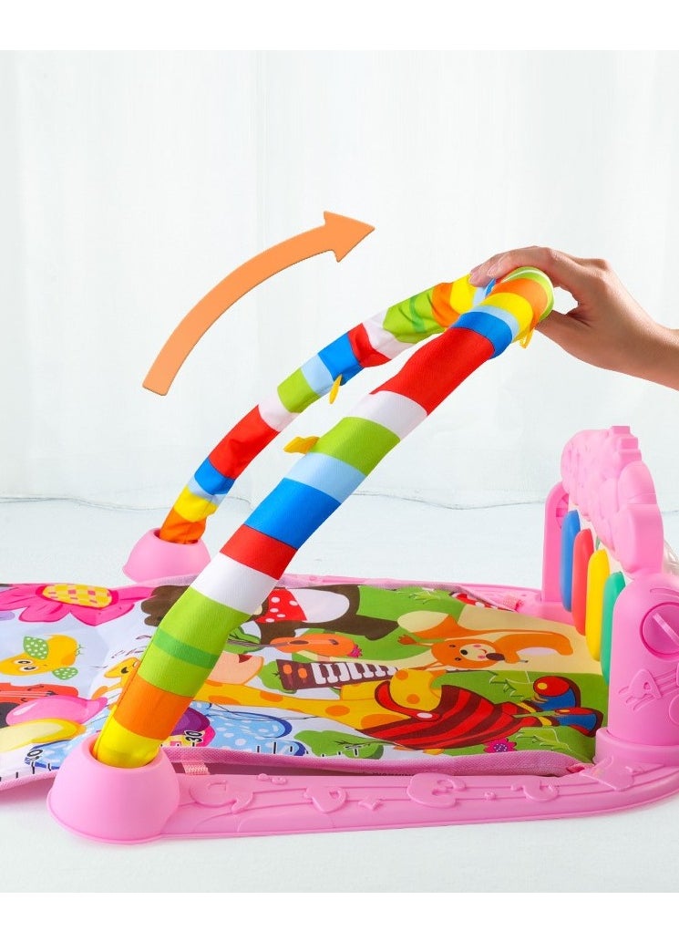 Foot Play Piano Musical Lullaby Baby Activity Playmat Gym Toy Soft Baby Play Mat