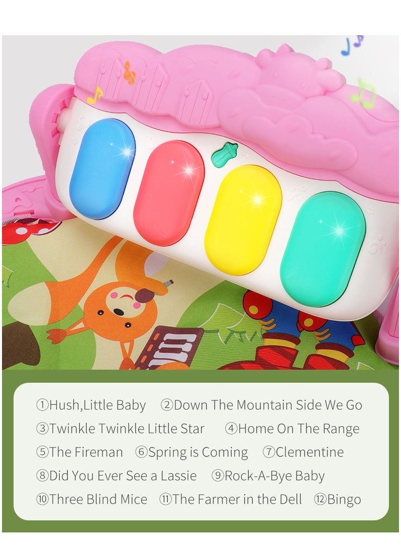 Foot Play Piano Musical Lullaby Baby Activity Playmat Gym Toy Soft Baby Play Mat