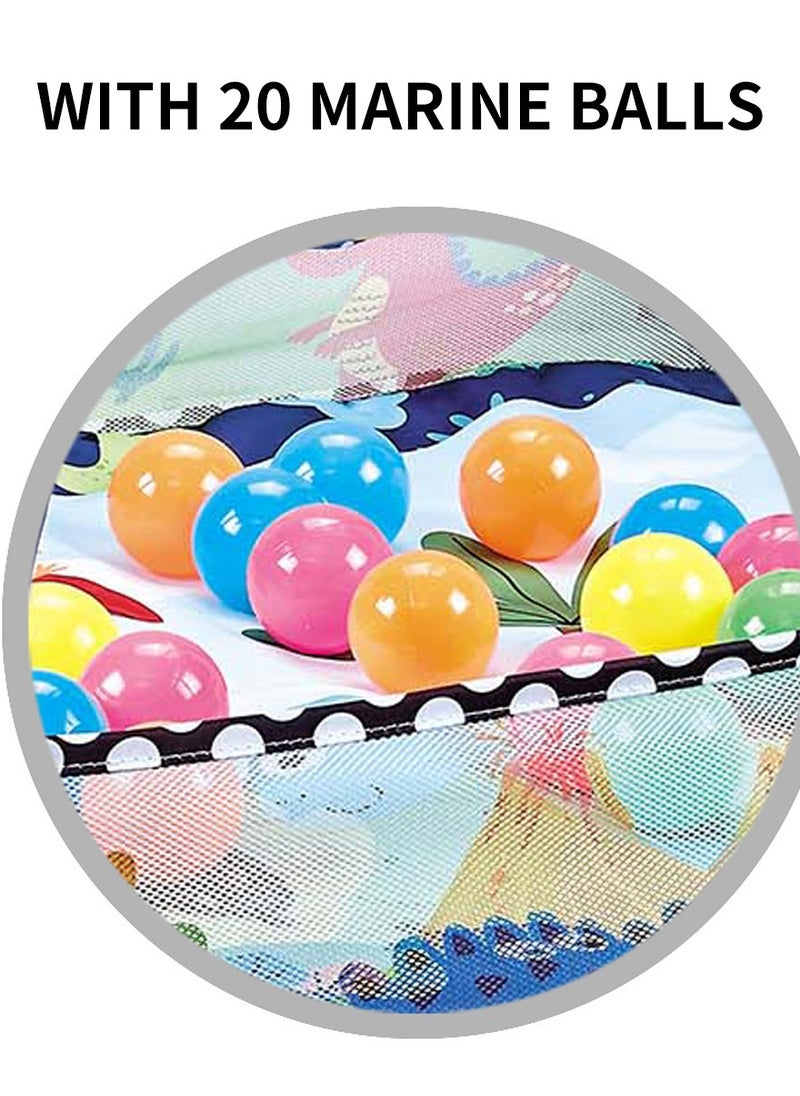 Baby Play Mat Baby Activity Gym Mat with 4 Infant Learning Sensory Baby Toys