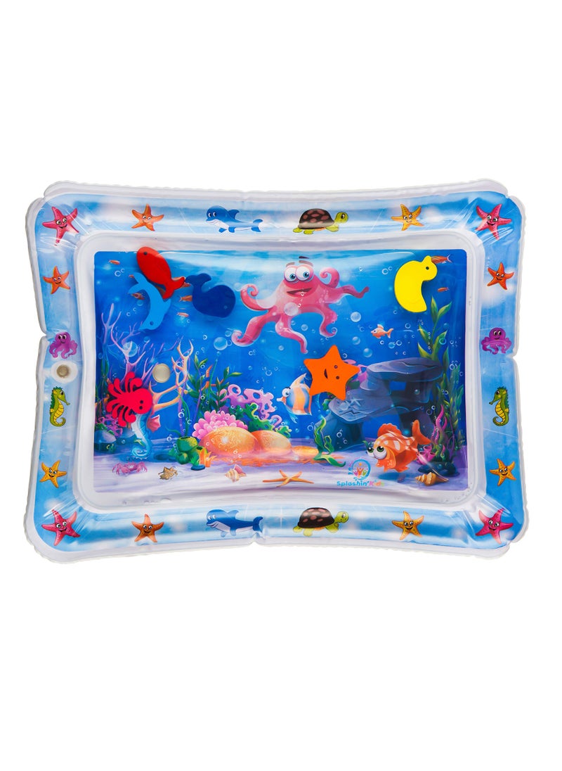 Inflatable Water Mat Tummy Time Mat Premium Baby Water Play for Infants and Toddlers Toys for 3 to 24 Months Strengthen Your Baby's Muscles Portable Activity Center Water Mat