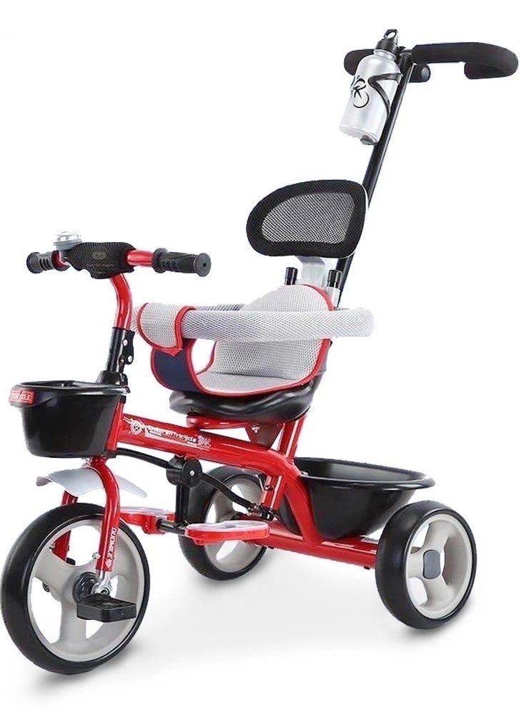 Tricycle, children's bicycle, 3-wheel bicycle, baby stroller, 3-wheel baby stroller with push handle