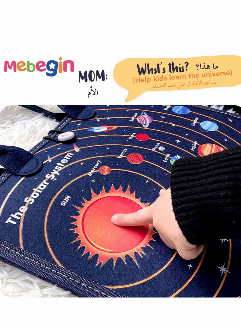 15 in 1 Felt Busy Board, Sensory Activity Board, Travel-friendly Busy Board for Toddlers, Preschool Education Learning Fine Motor Skills, Handy to Take Out, Great Educational Gift Choice