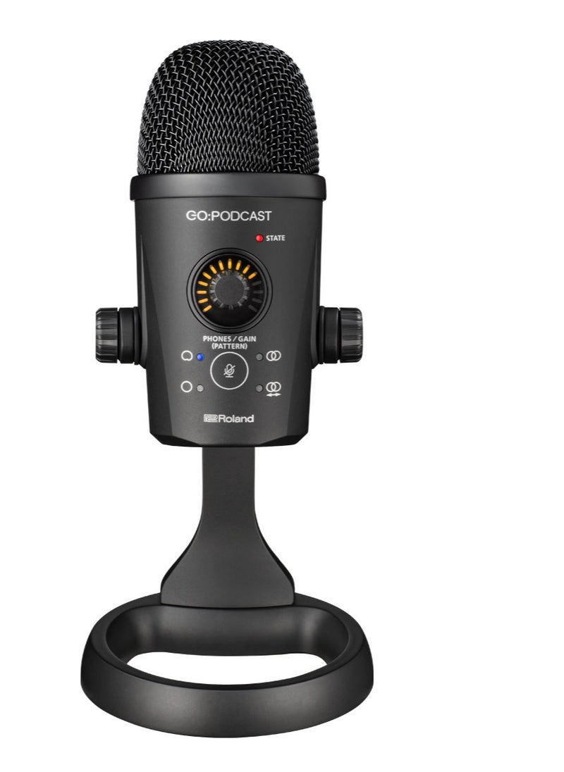 Roland GO:PODCAST USB Microphone and Mobile Livestreaming App