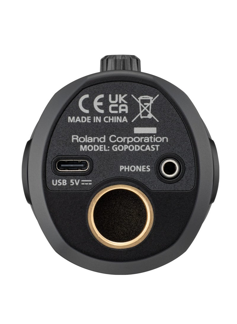 Roland GO:PODCAST USB Microphone and Mobile Livestreaming App