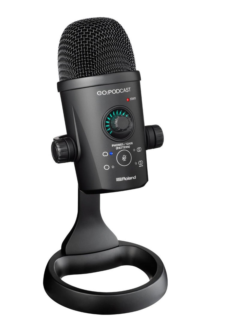Roland GO:PODCAST USB Microphone and Mobile Livestreaming App