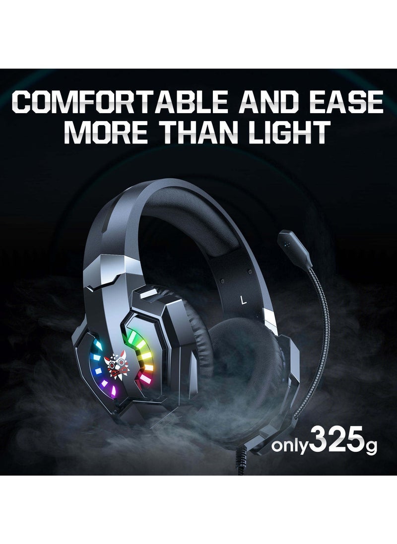 X32 RGB Earphone Gamer | Wired Noise Cancelling Gaming Headphones, Immersive Sound, Built-In Mic, Comfortable Fit, Dynamic RGB Lighting, High-Performance for Mobile and PC Gaming