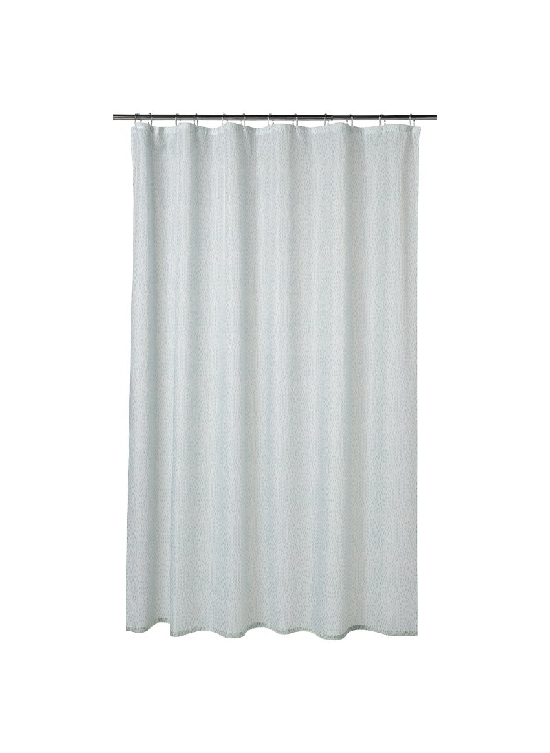 Shower curtain white/turquoise 180x200 cm
