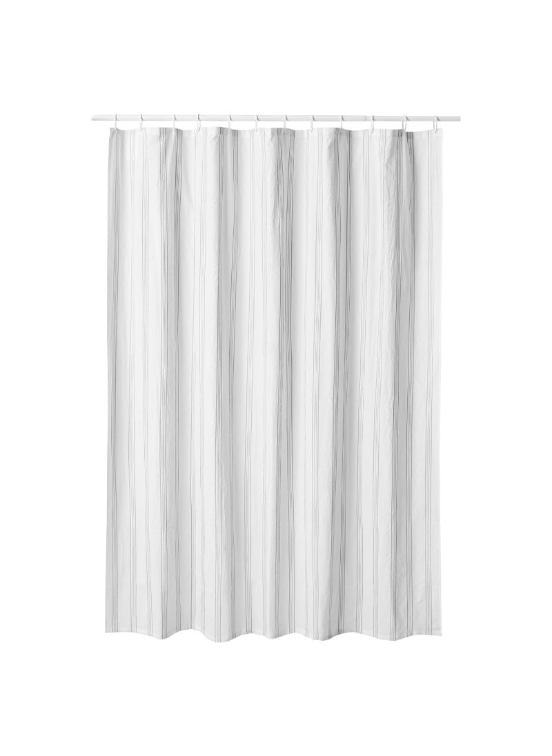Shower curtain white/grey 180x200 cm