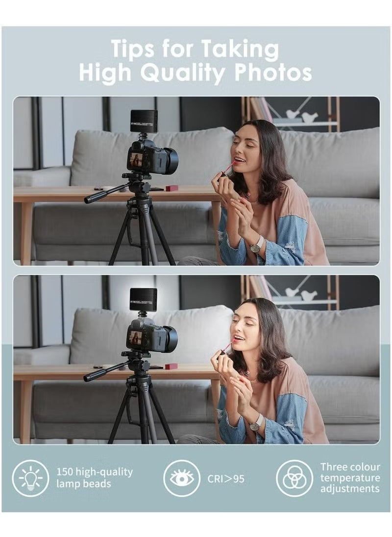 LED Selfie Light with 60 LEDs, 2200mAh Rechargeable Cell Phone Fill Light – Adjustable RGB 2500K-6500K, 360° Clip-on Light for Phone/Tablet/Laptop Camera, 3 Lighting Modes – Perfect for TikTok, Photography, Vlogging & Live Streaming