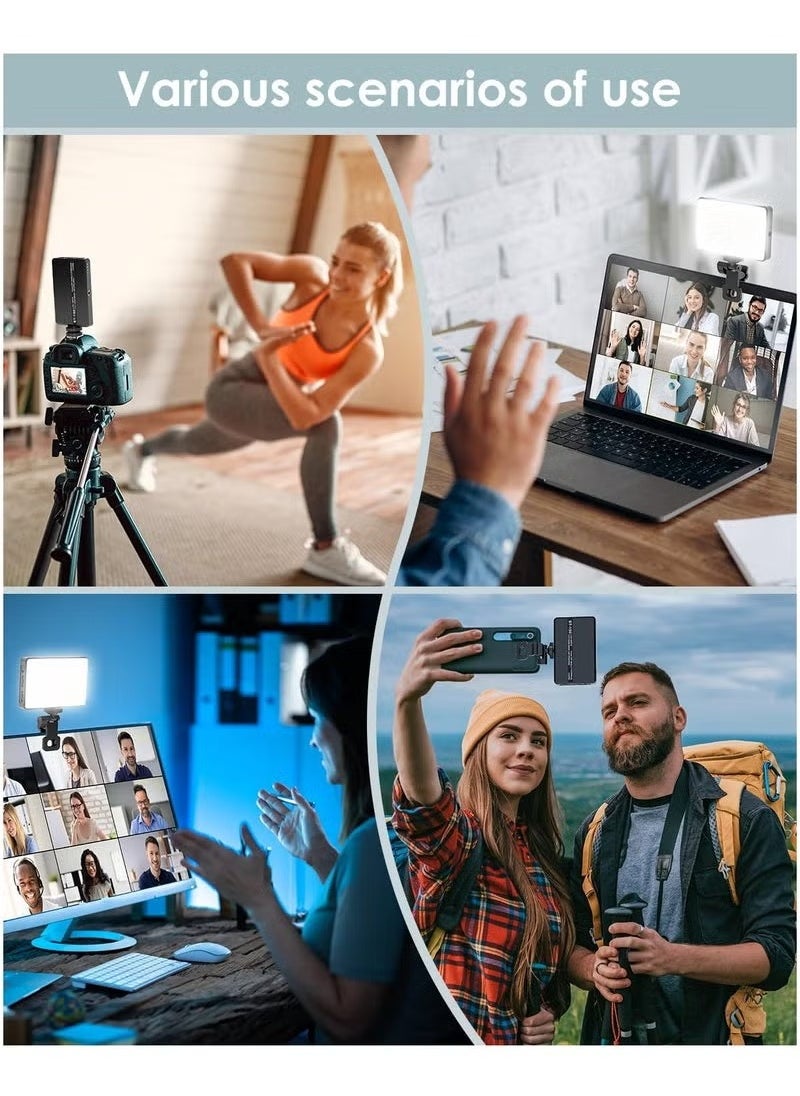 LED Selfie Light with 60 LEDs, 2200mAh Rechargeable Cell Phone Fill Light – Adjustable RGB 2500K-6500K, 360° Clip-on Light for Phone/Tablet/Laptop Camera, 3 Lighting Modes – Perfect for TikTok, Photography, Vlogging & Live Streaming