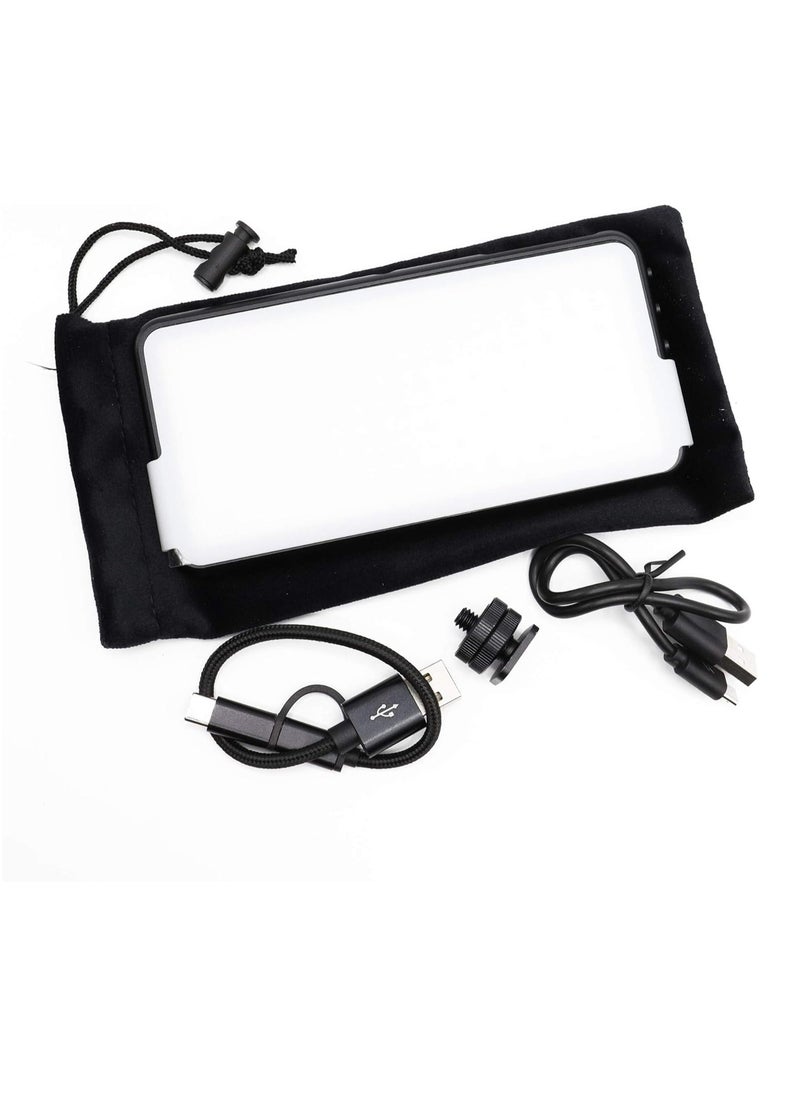 PROMAGE Professional Video Light LED PM-180B (Black) | 180 LEDs | Adjustable Brightness & Color Temperature | Rechargeable Battery | Compact