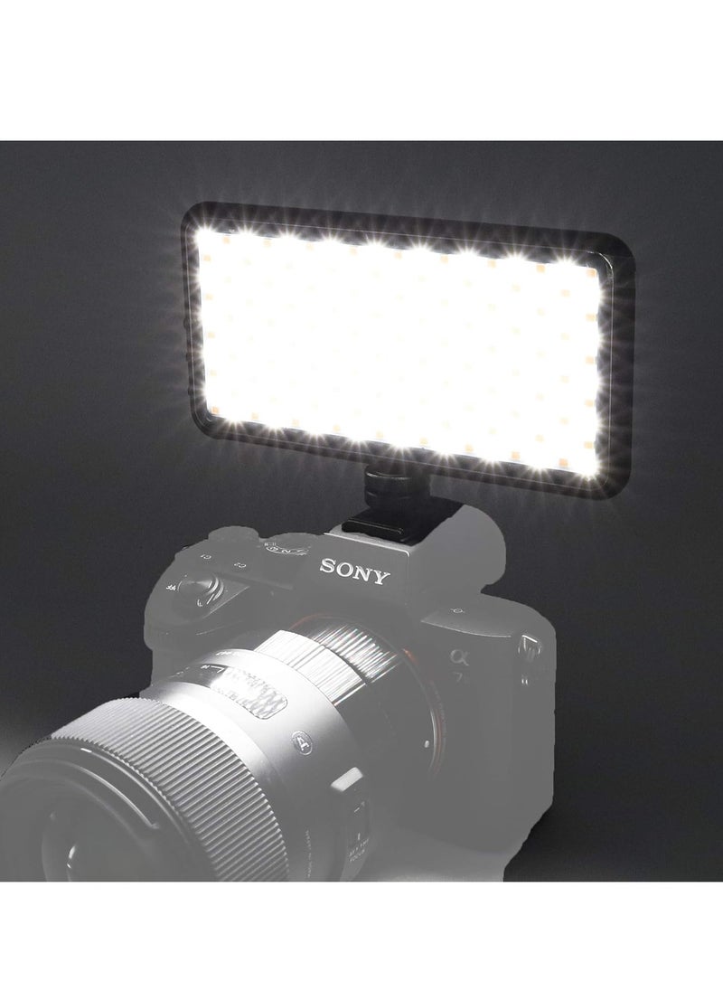 PROMAGE Professional Video Light LED PM-180B (Black) | 180 LEDs | Adjustable Brightness & Color Temperature | Rechargeable Battery | Compact