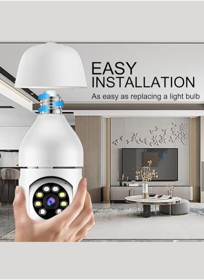 Oale Ihome 02 smart camera Light Bulb Security Camera,HD Home Wifi Security Camera, 360 Degree Pan/Tilt Surveillance Camera, Smart Motion Detection, Indoor/Outdoor Security Camera