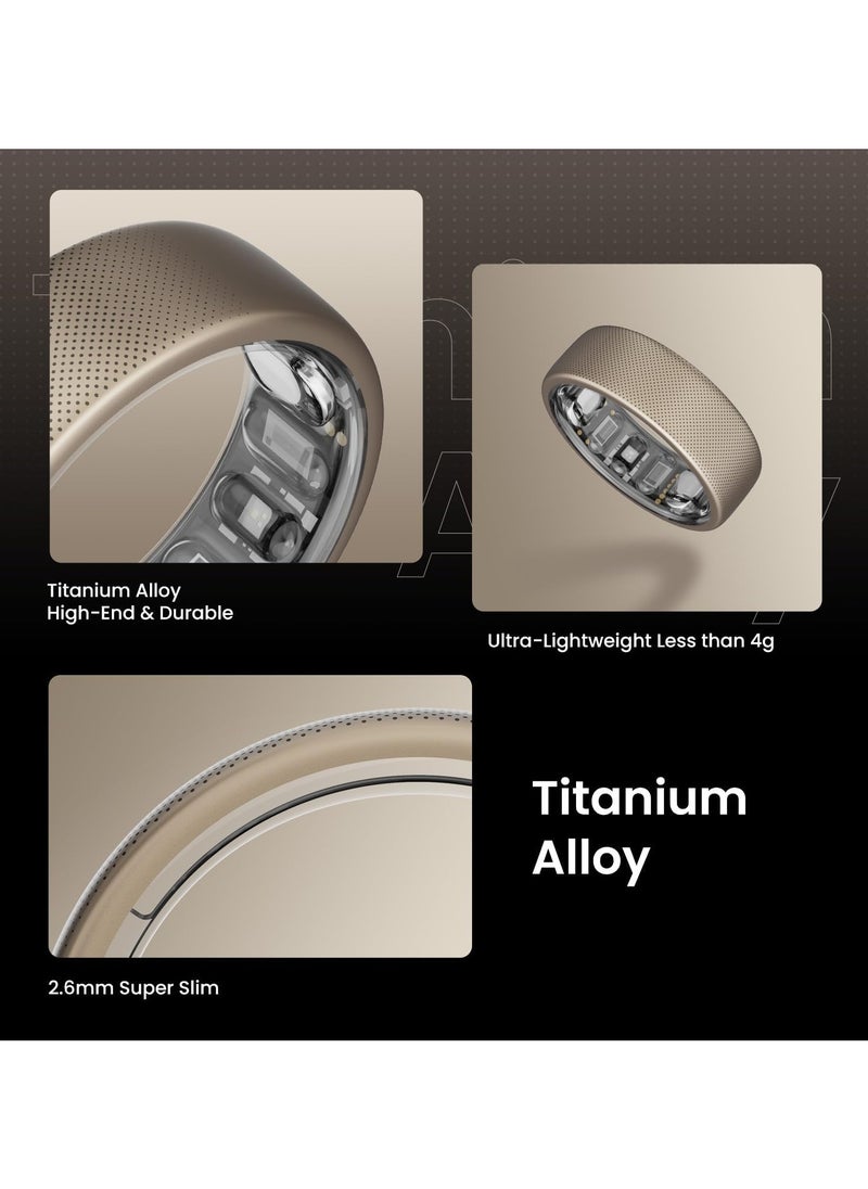 Helio Smart Ring Subscription-Free Sleep Heart Rate & Stress Monitoring 1.4H Fast Charging Water Resistant for Swimming/Showering (Size 12)