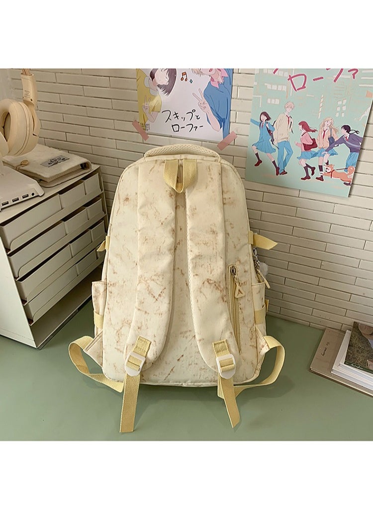 Backpack Girls Simple Large Capacity Schoolbag High School Junior High School Lightweight Backpack 30*44*18CM