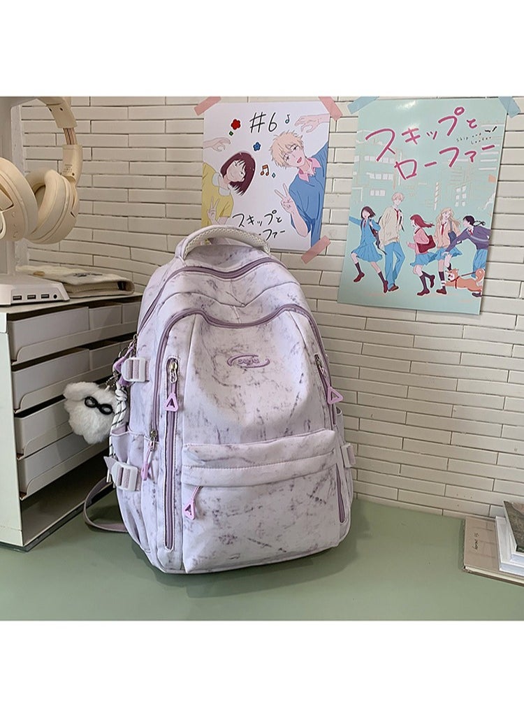 Backpack Girls Simple Large Capacity Schoolbag High School Junior High School Lightweight Backpack 30*44*18CM