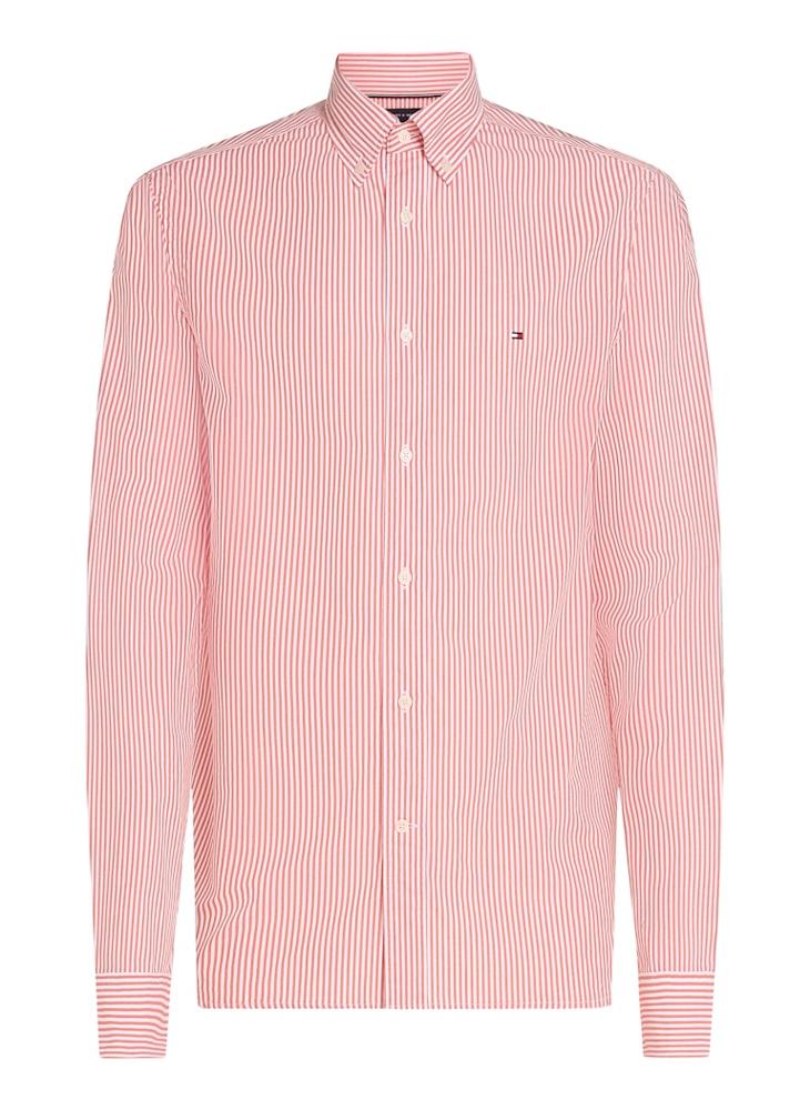 Regular Fit Flex Cotton Classic Poplin Stripe Shirt