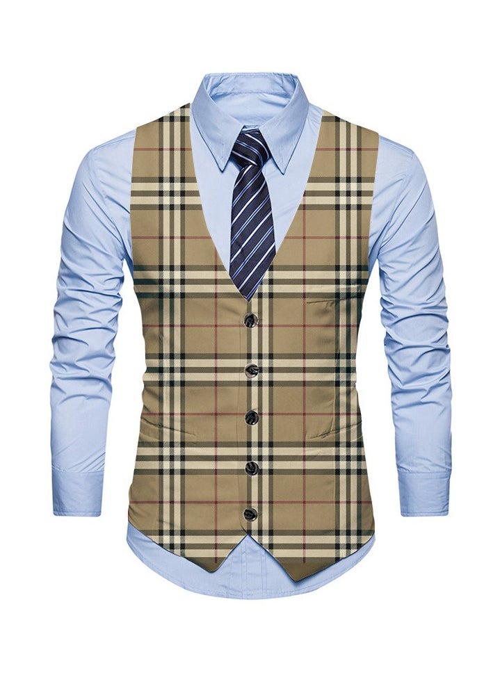 New Fashionable Personalized Printed Men's Suit Vest