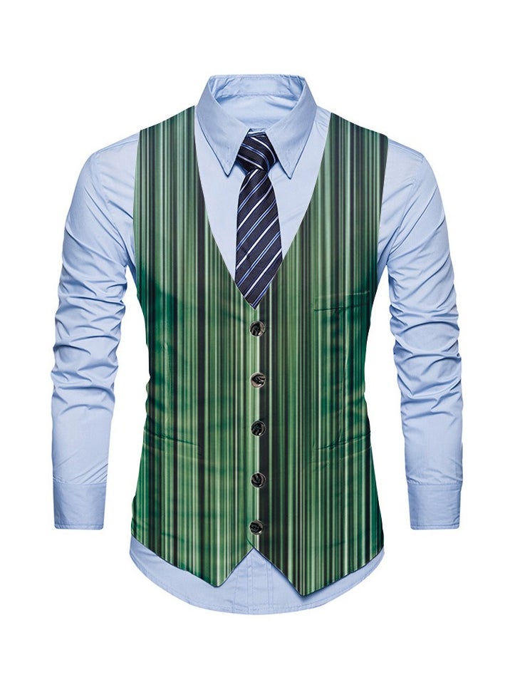 New Fashionable Personalized Printed Men's Suit Vest