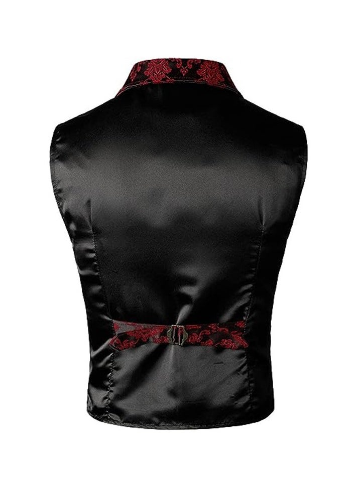 New Men's Retro V-Neck Fake Two Piece Vest
