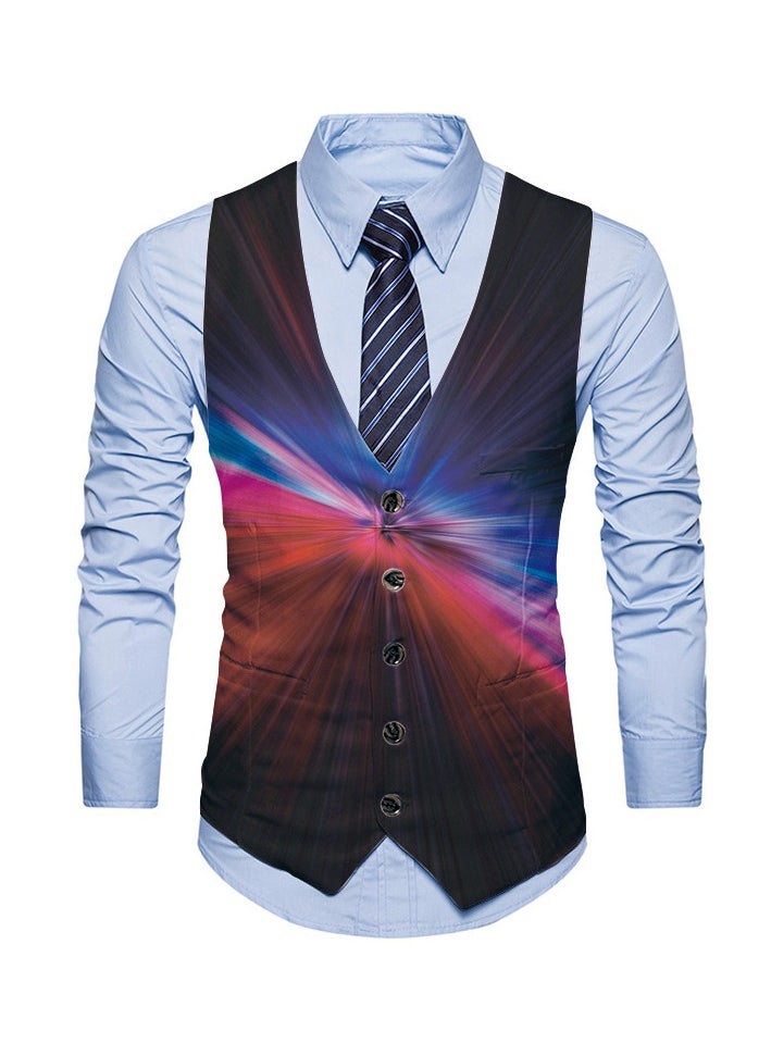New Fashionable Personalized Printed Men's Suit Vest