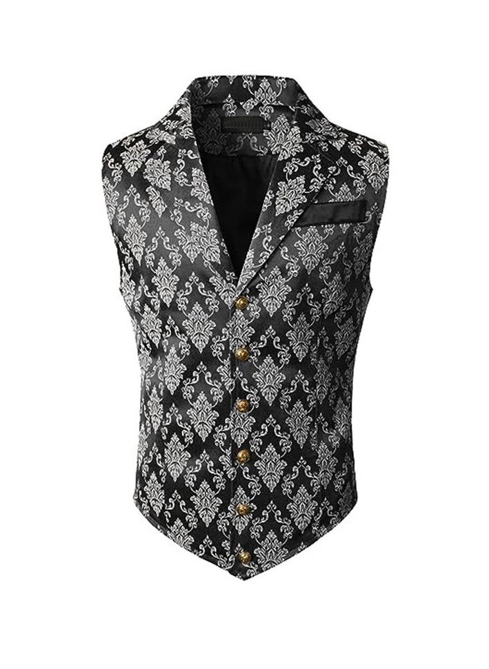 New Men's Retro V-Neck Fake Two Piece Vest