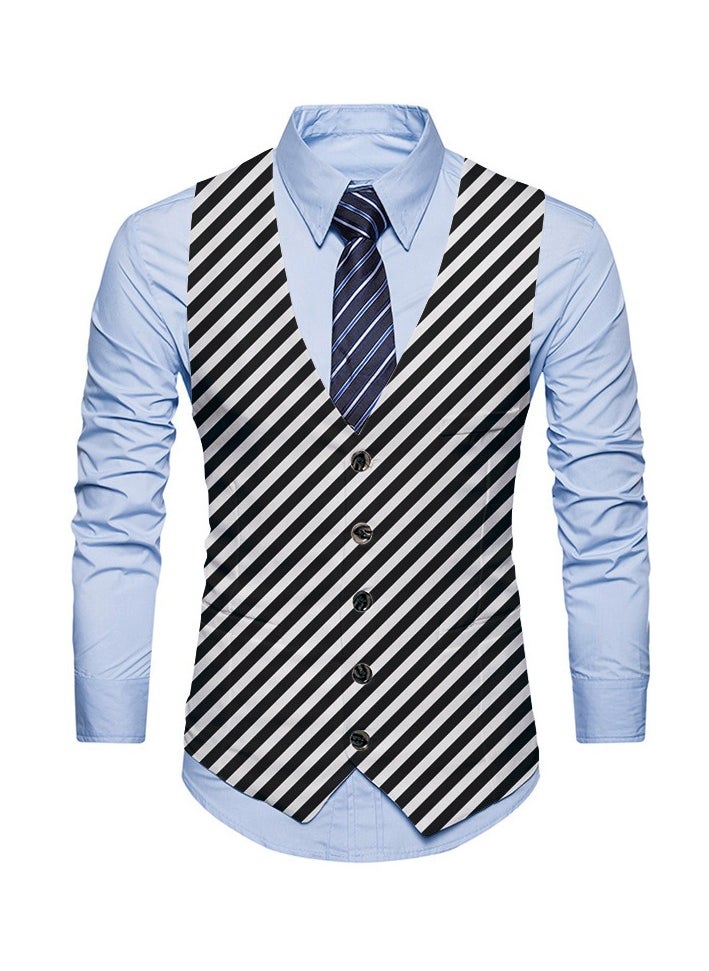 New Fashionable Personalized Printed Men's Suit Vest