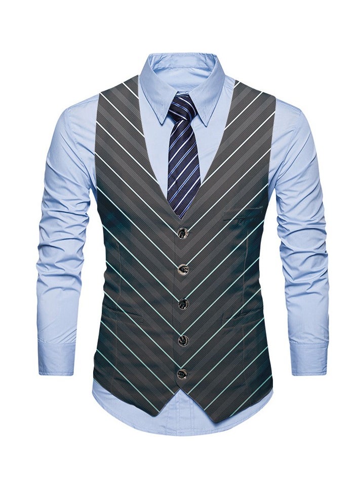 New Fashionable Personalized Printed Men's Suit Vest