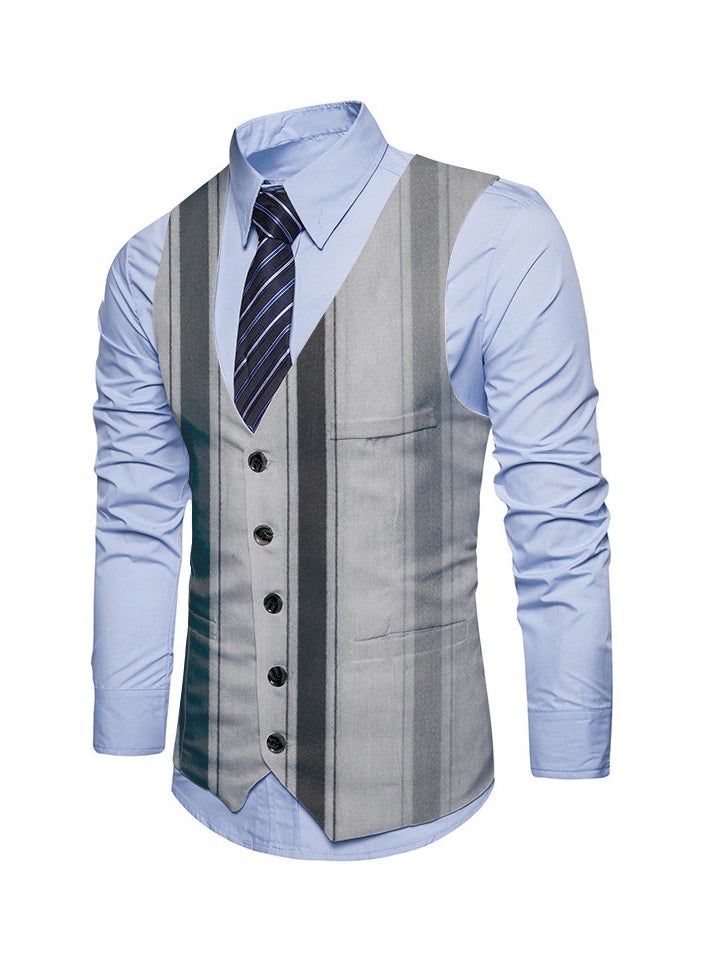 New Fashionable Personalized Printed Men's Suit Vest