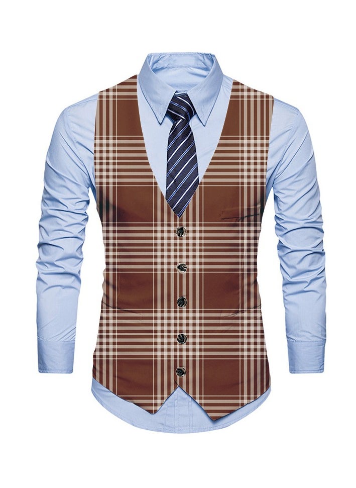 New Fashionable Personalized Printed Men's Suit Vest
