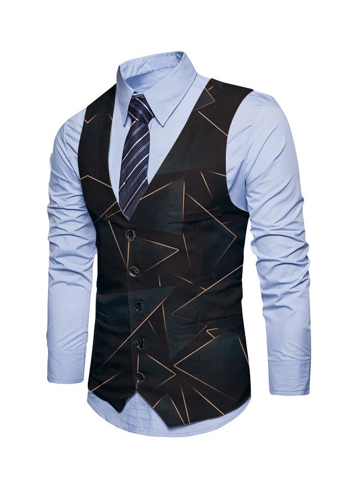 New Fashionable Personalized Printed Men's Suit Vest