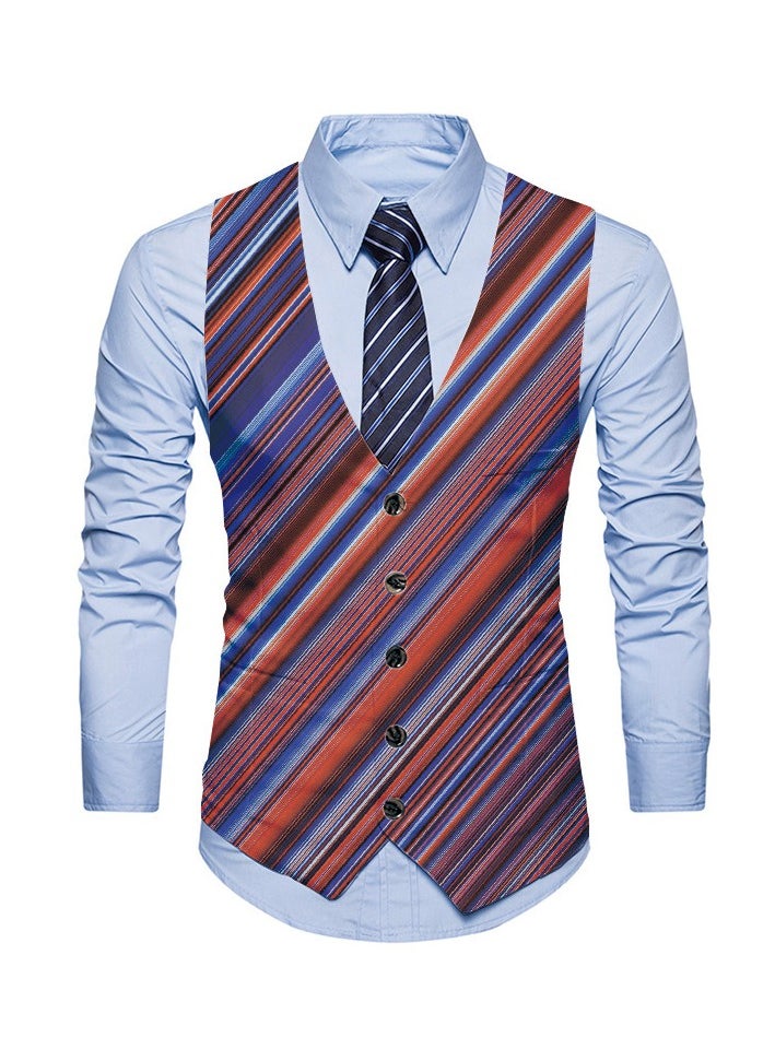 New Fashionable Personalized Printed Men's Suit Vest