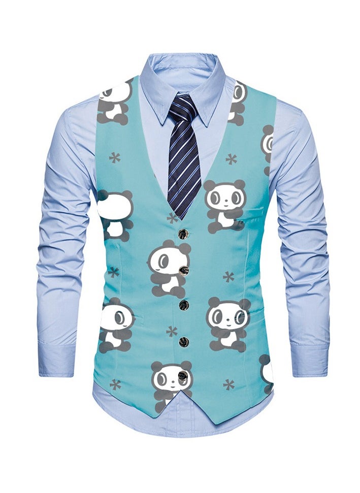 New Fashionable Personalized Printed Men's Suit Vest