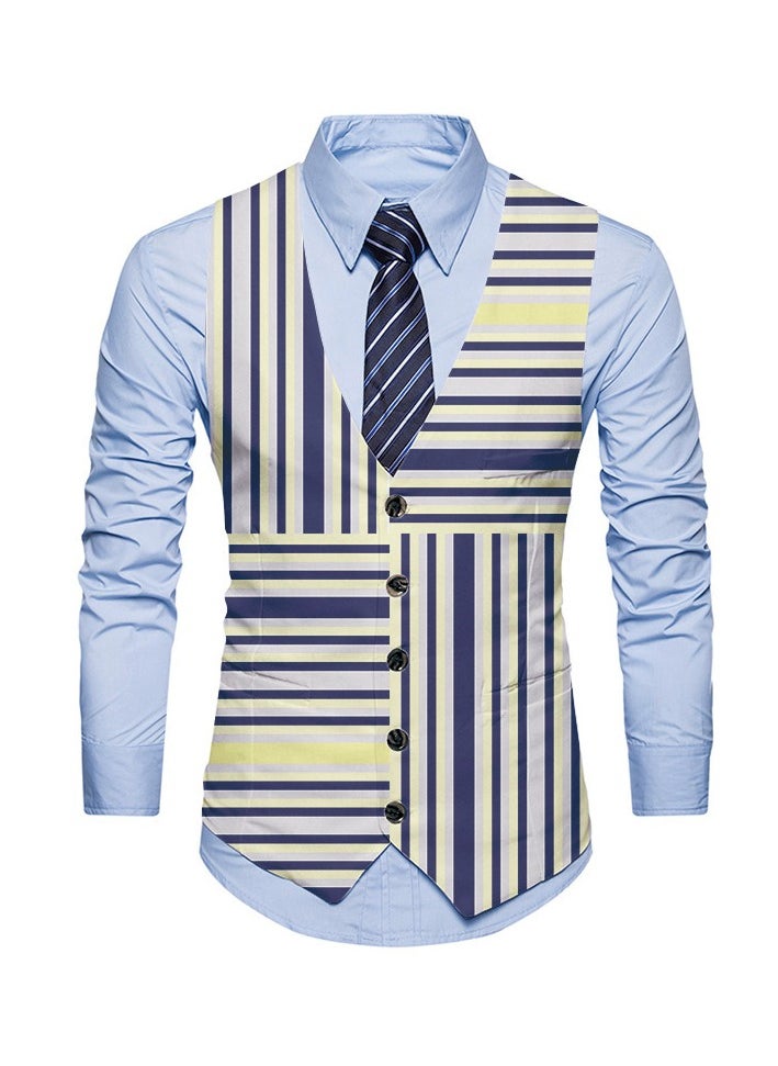 New Fashionable Personalized Printed Men's Suit Vest