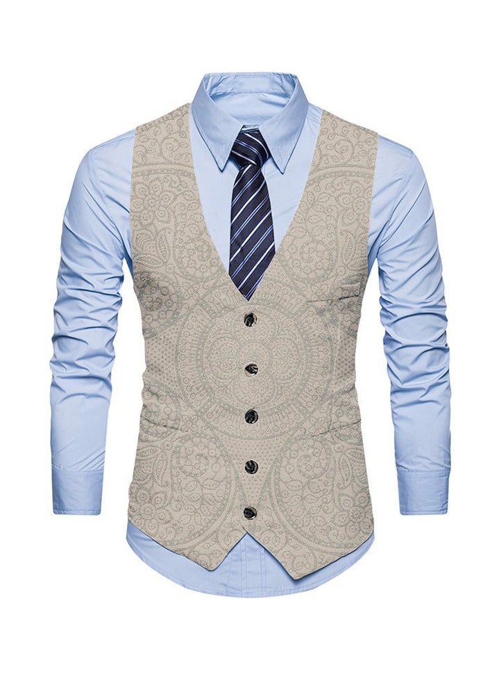 New Fashionable Personalized Printed Men's Suit Vest