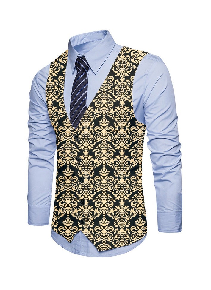 New Fashionable Personalized Printed Men's Suit Vest