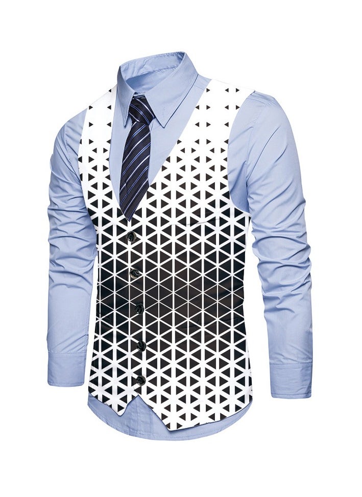 New Fashionable Personalized Printed Men's Suit Vest