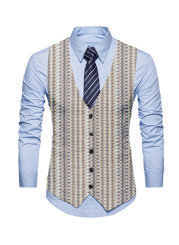 New Fashionable Personalized Printed Men's Suit Vest