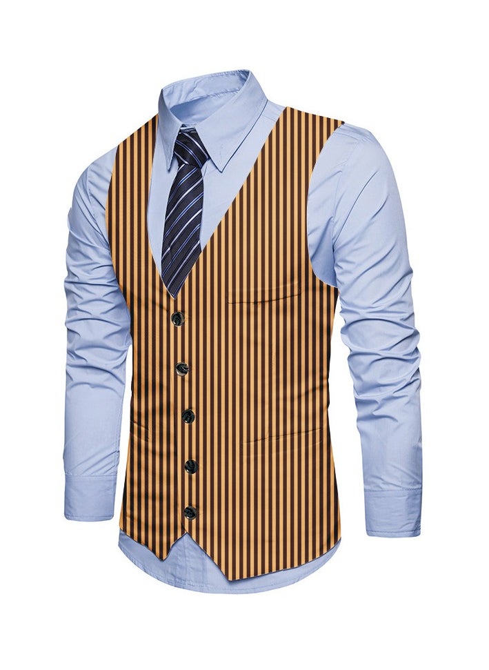 New Fashionable Personalized Printed Men's Suit Vest