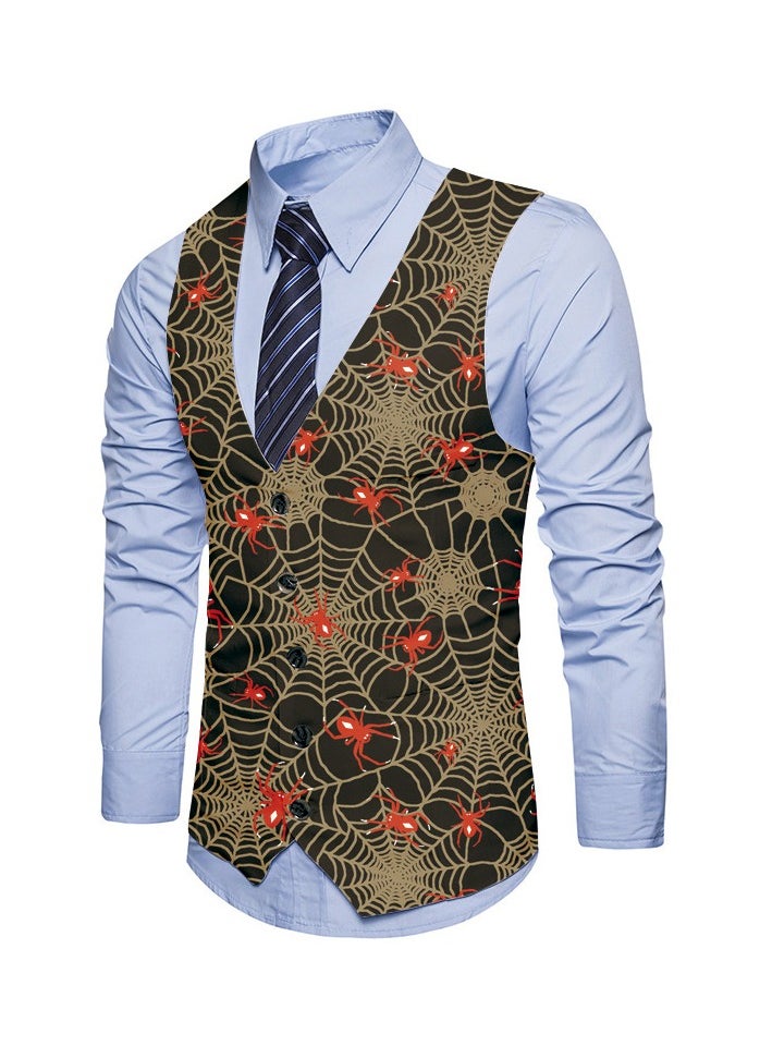 New Fashionable Personalized Printed Men's Suit Vest