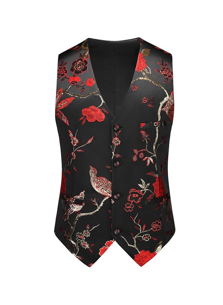 New Men's Hollowed Out Slim Fit Fashionable Plus Size suit Vest