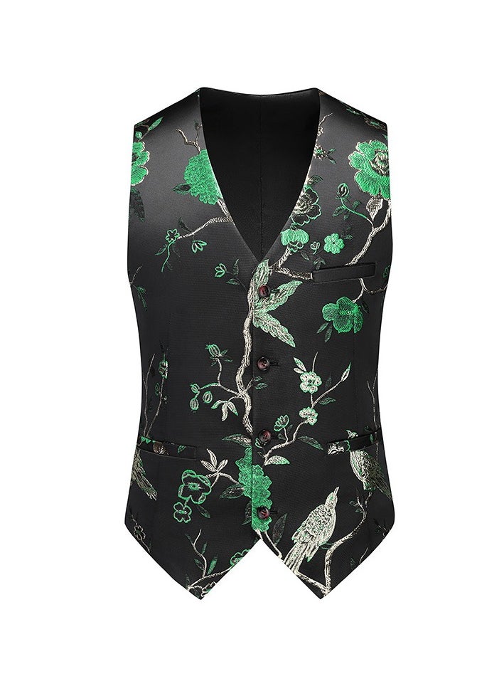 New Men's Hollowed Out Slim Fit Fashionable Plus Size suit Vest