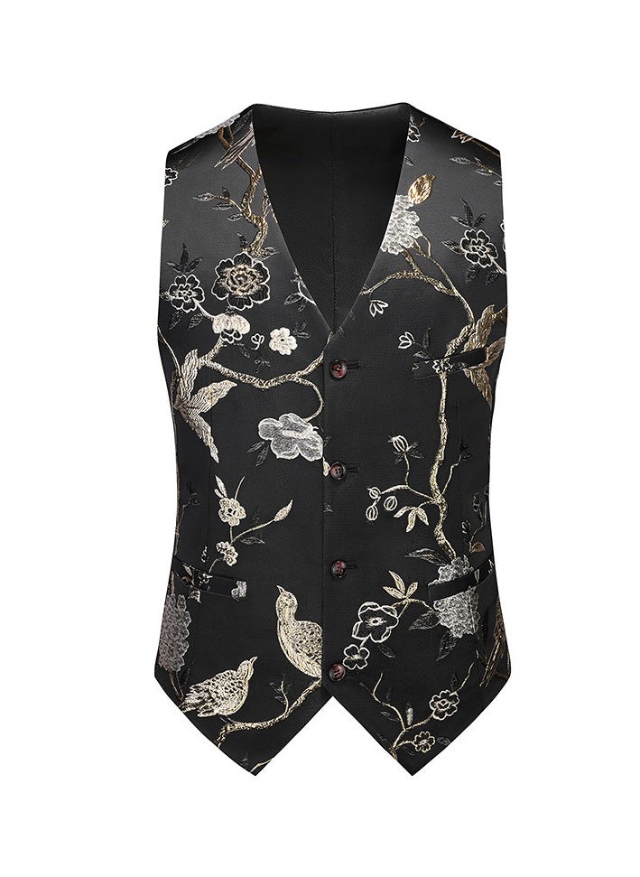 New Men's Hollowed Out Slim Fit Fashionable Plus Size suit Vest