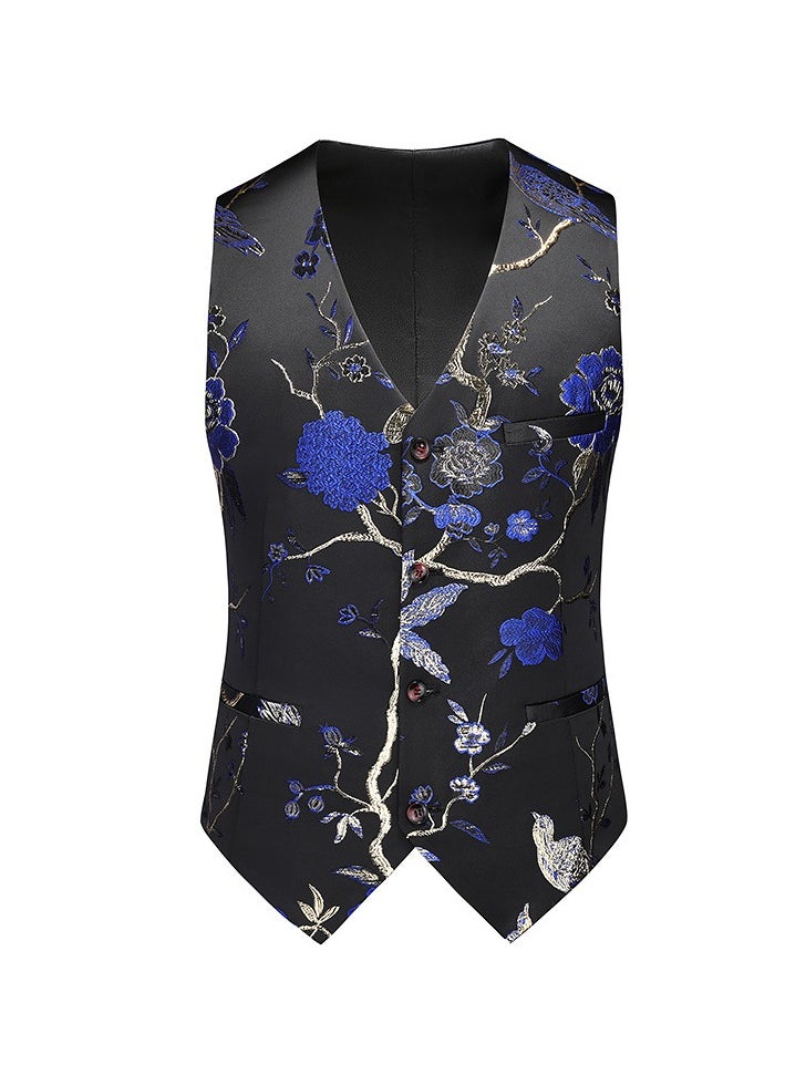 New Men's Hollowed Out Slim Fit Fashionable Plus Size suit Vest