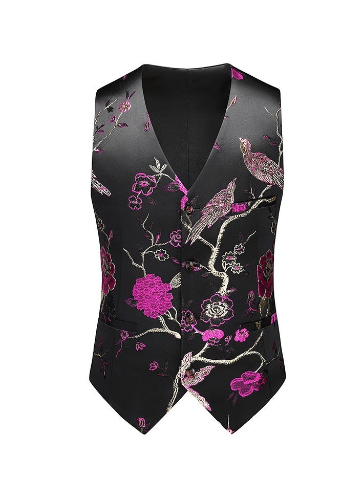 New Men's Hollowed Out Slim Fit Fashionable Plus Size suit Vest