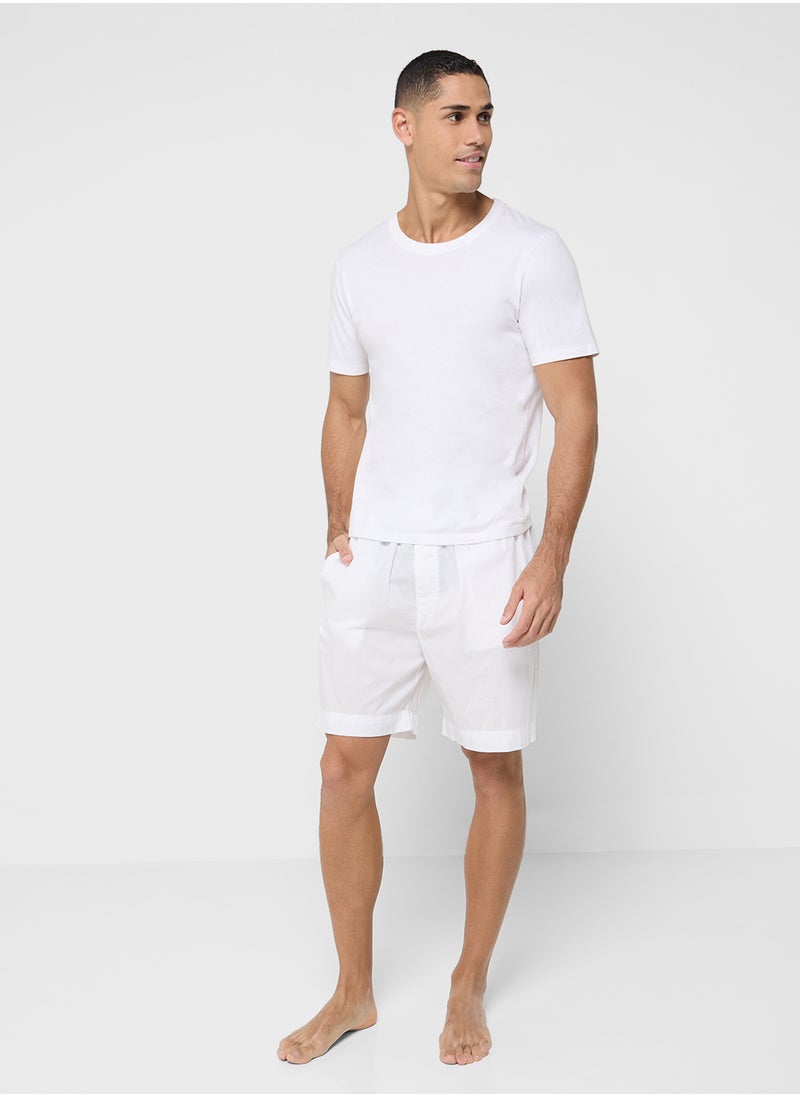 Cotton Poplin Pyjama Shorts