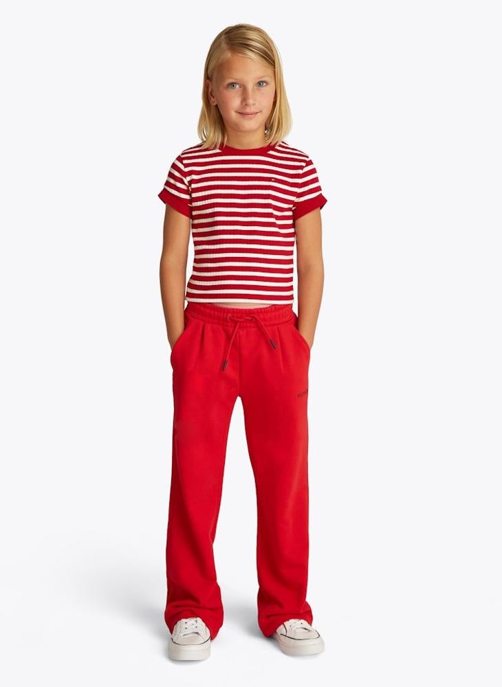Kids Ruffle Stripe Ss Top