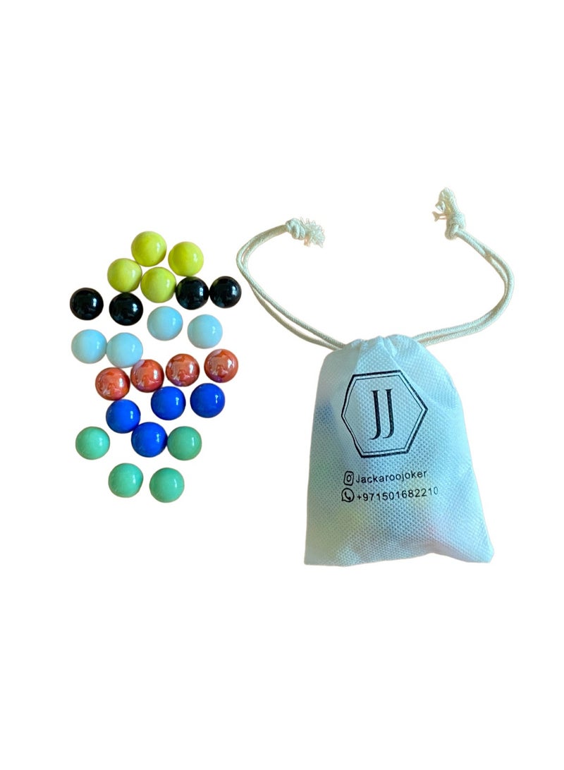 Marble Color Wood With Plastic Gold Card And Marbles