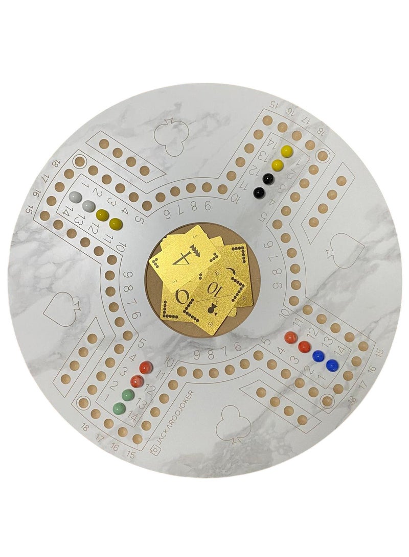Marble Color Wood With Plastic Gold Card And Marbles