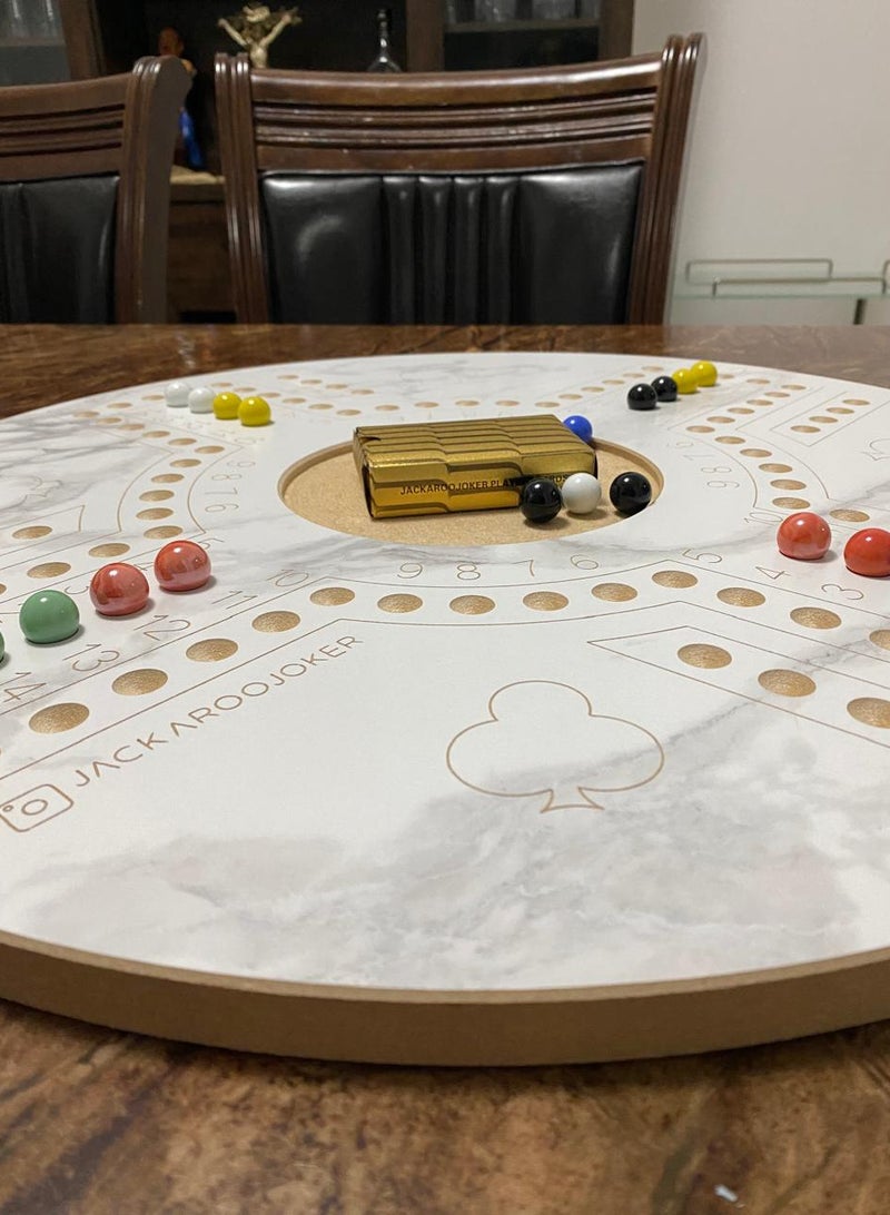 Marble Color Wood With Plastic Gold Card And Marbles